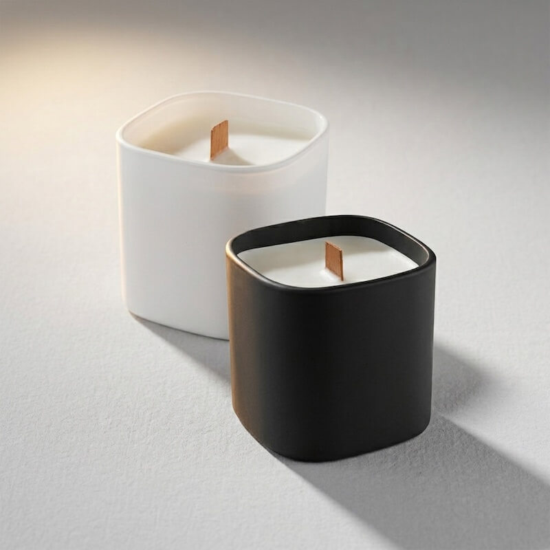 Matte Glass Scented Crackle Candle - Image 3